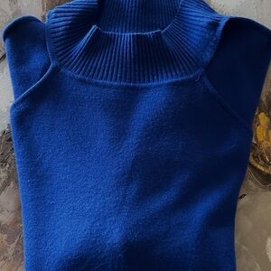 Chic Royal Blue Turtleneck Sweater